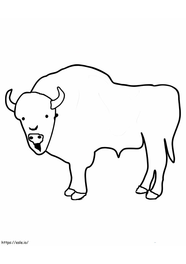 Simple Bison 2 coloring page