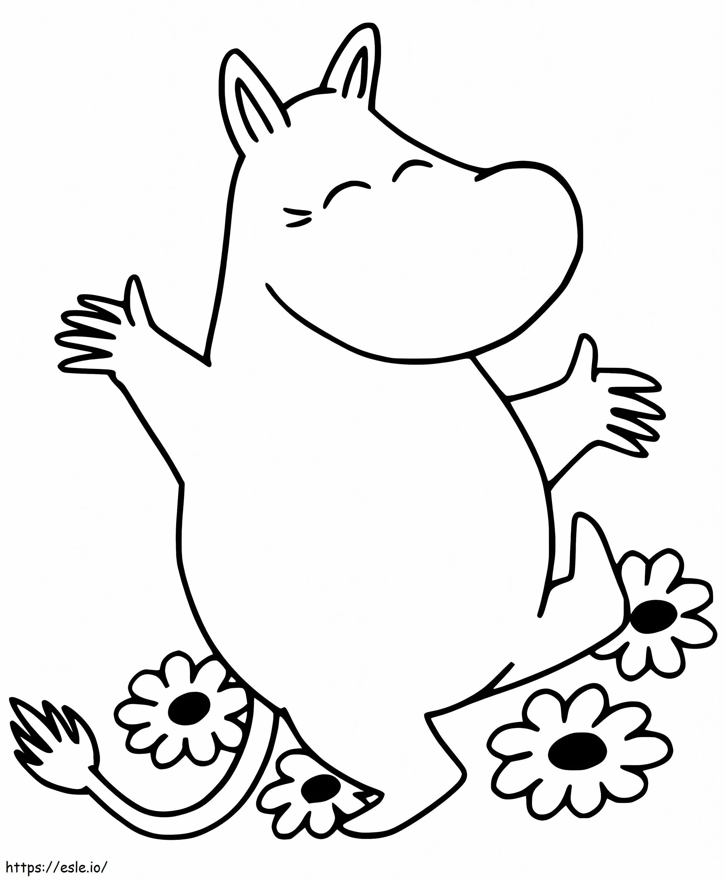 Fijne Moomintroll kleurplaat kleurplaat