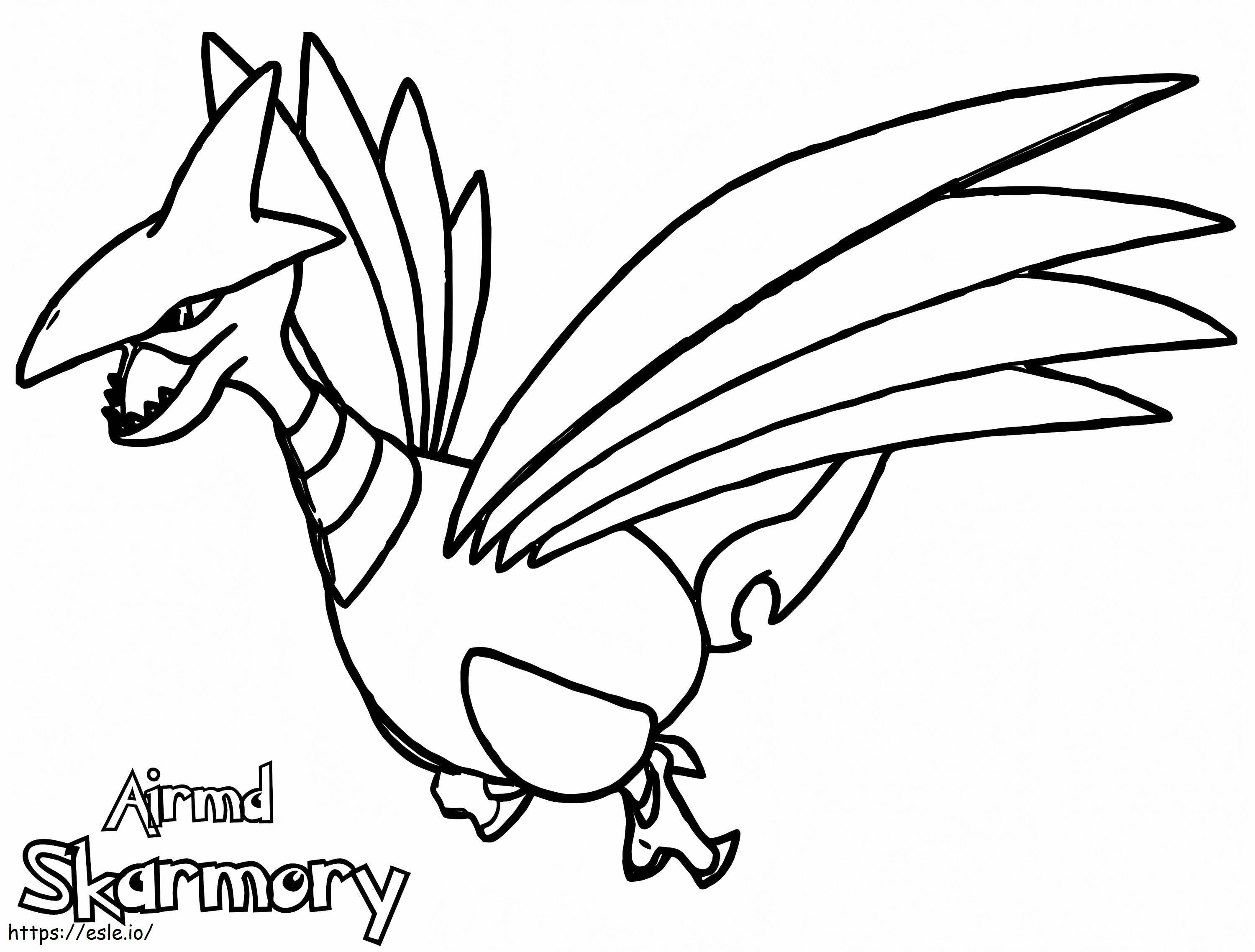 skarmory coloring page ideas pokemon