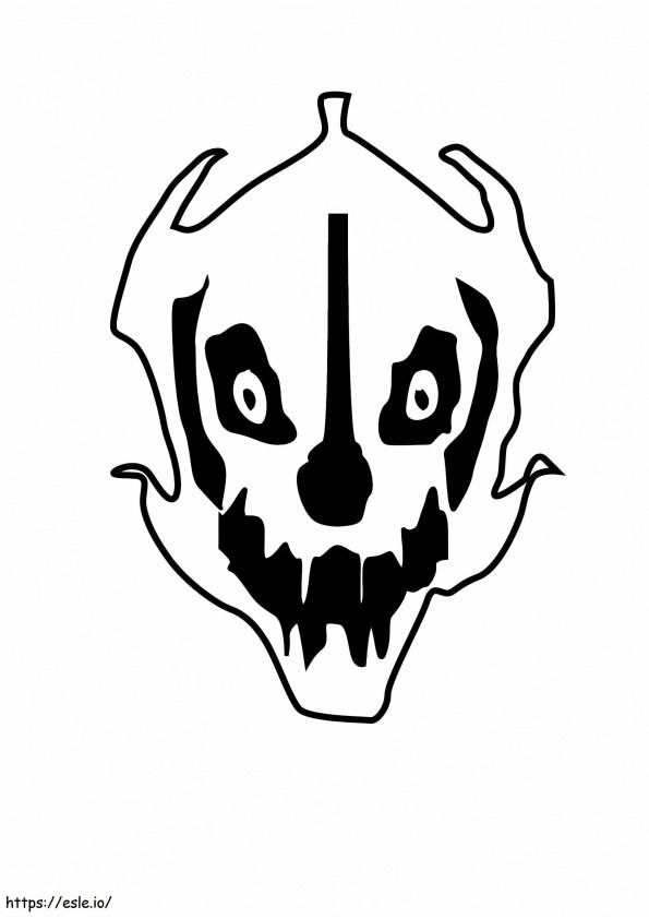 Gaster Blaster Undertale coloring page