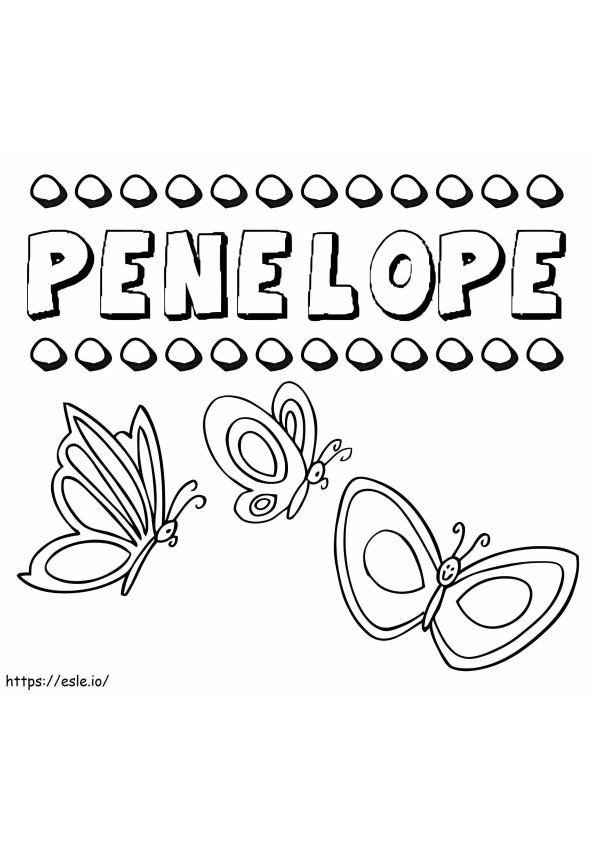 Penelope'yi Yazdır boyama