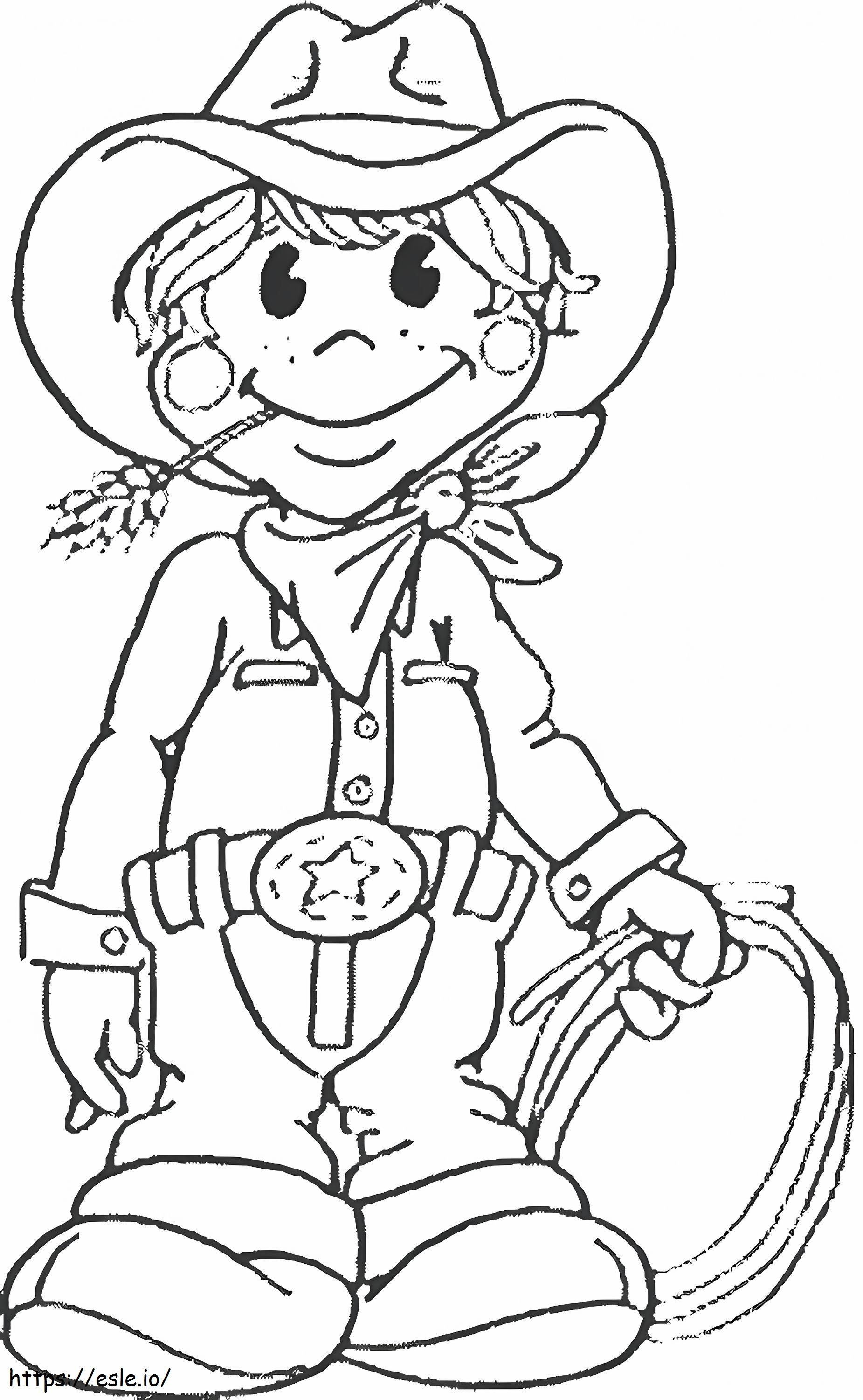Cowboy-Zeichnung ausmalbilder