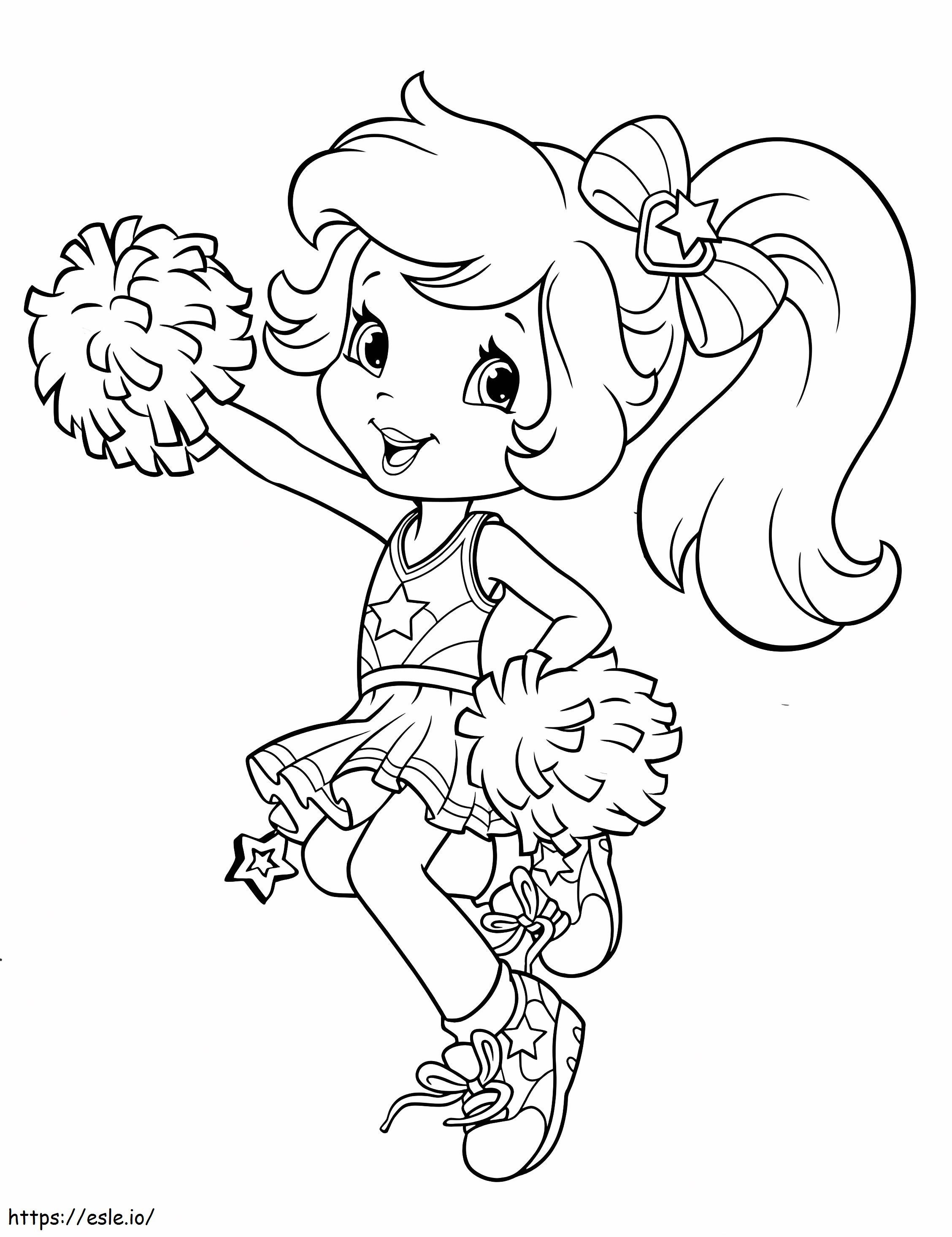 1535184456 Strawberry Shortcake Dancing A4 coloring page