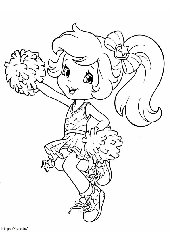 1535184456 Strawberry Shortcake Dancing A4 coloring page