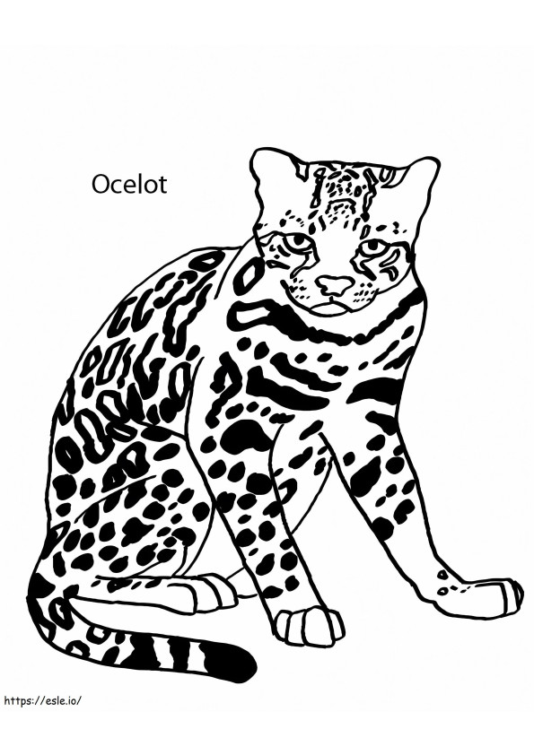 Printable Ocelot coloring page