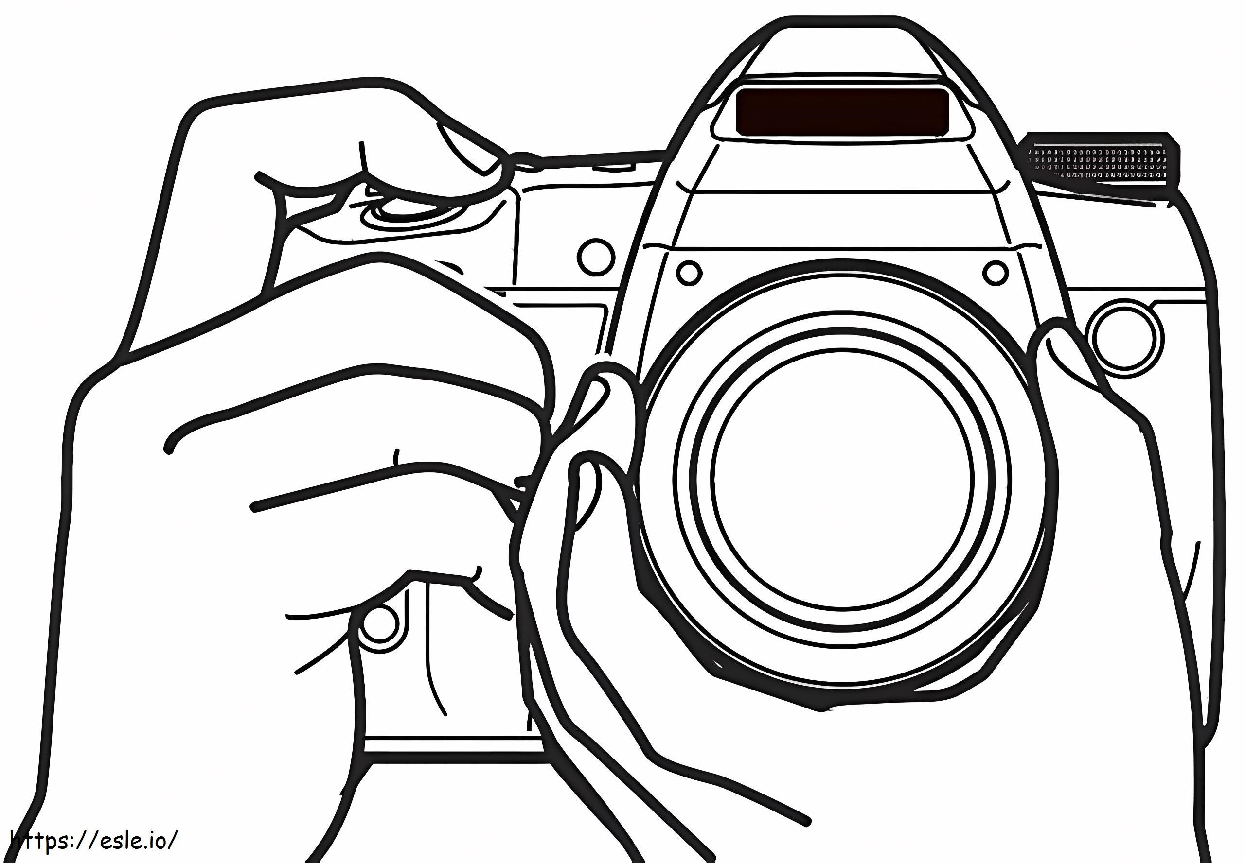 Hand Holding Camera coloring page