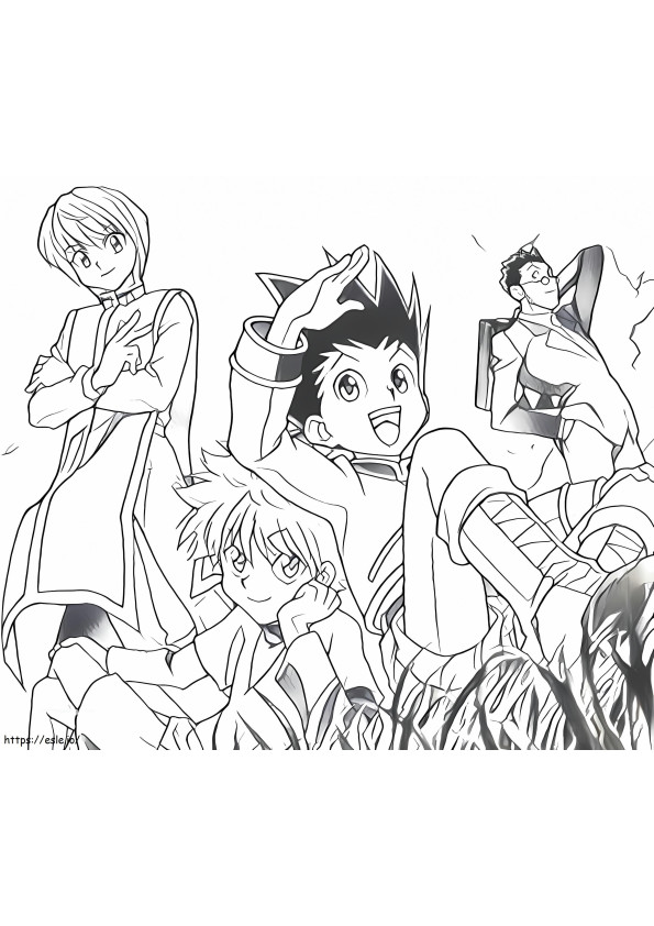 Hunter X Hunter Characters 2 coloring page