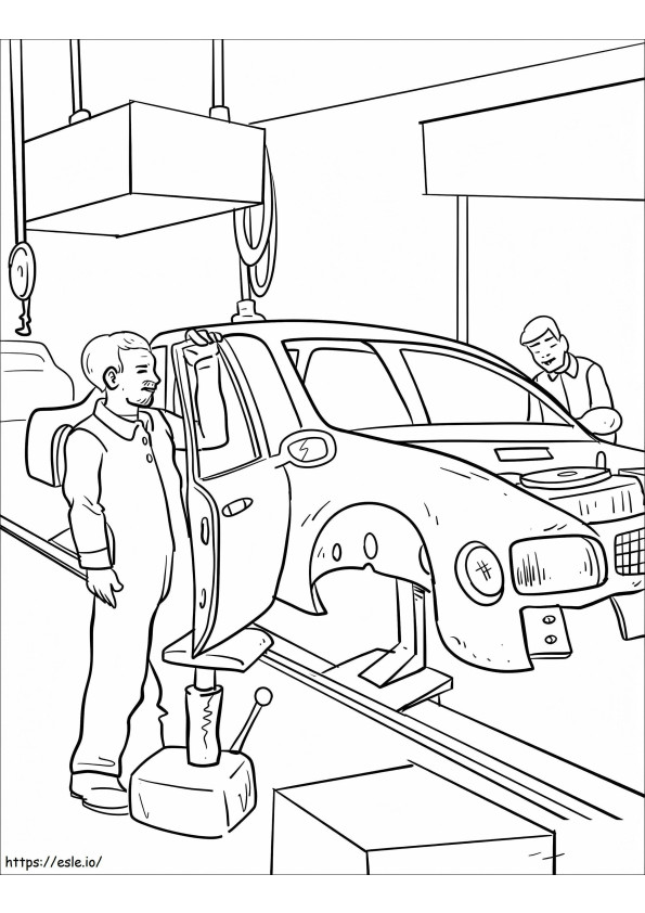 Cars Mechanic coloring page