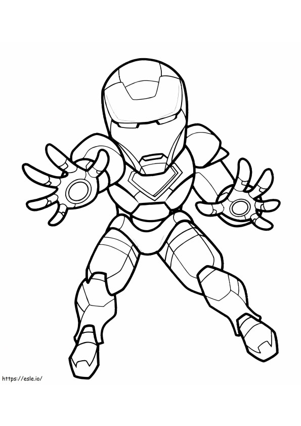 1560587814 Small Iron Man A4 coloring page