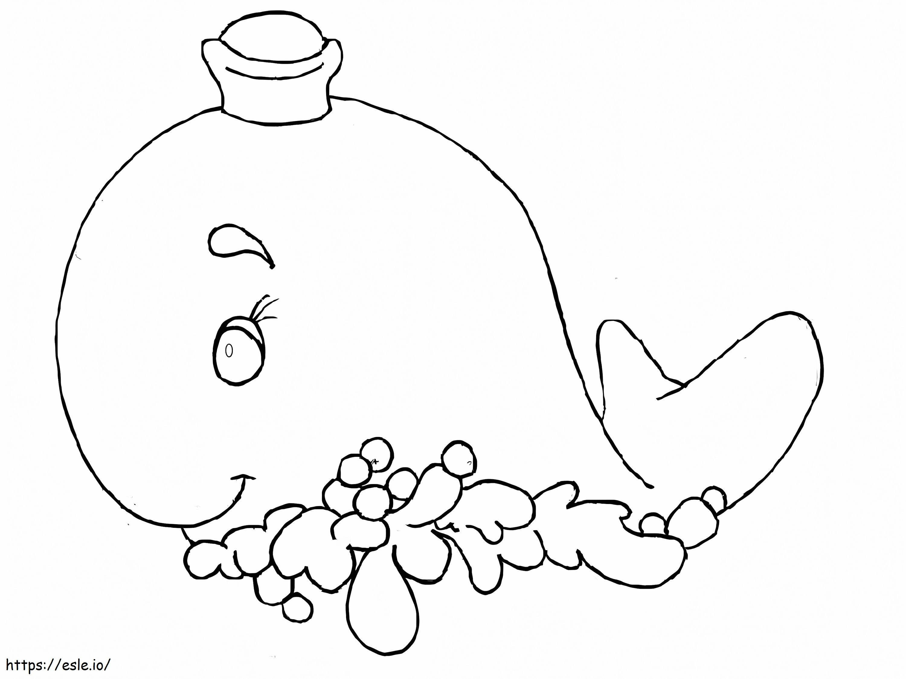 Coloriage Jolie baleine à imprimer dessin