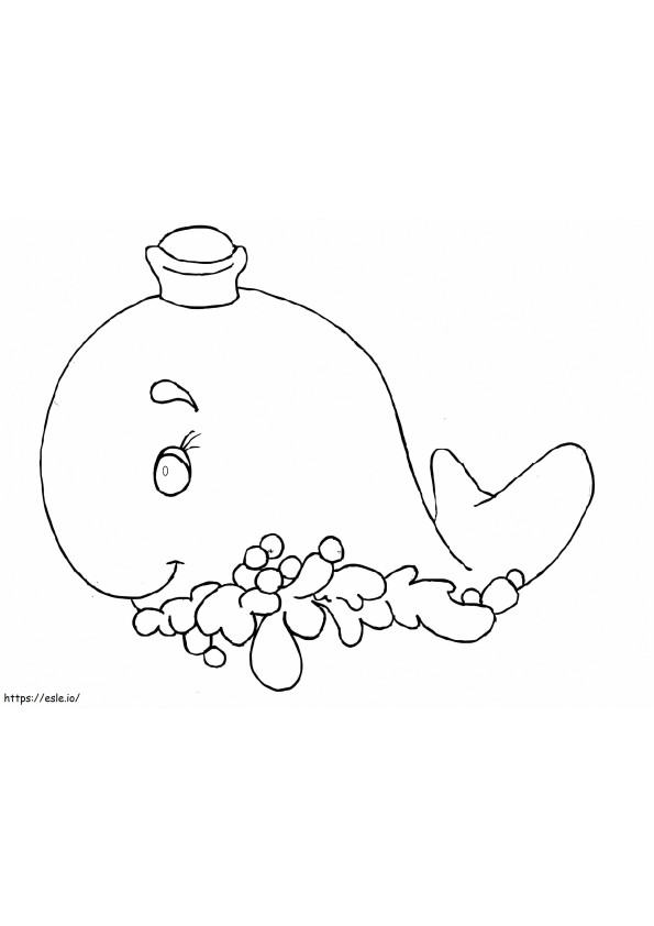 Pretty Whale coloring page