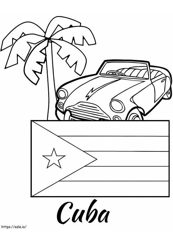 Printable Cuba coloring page