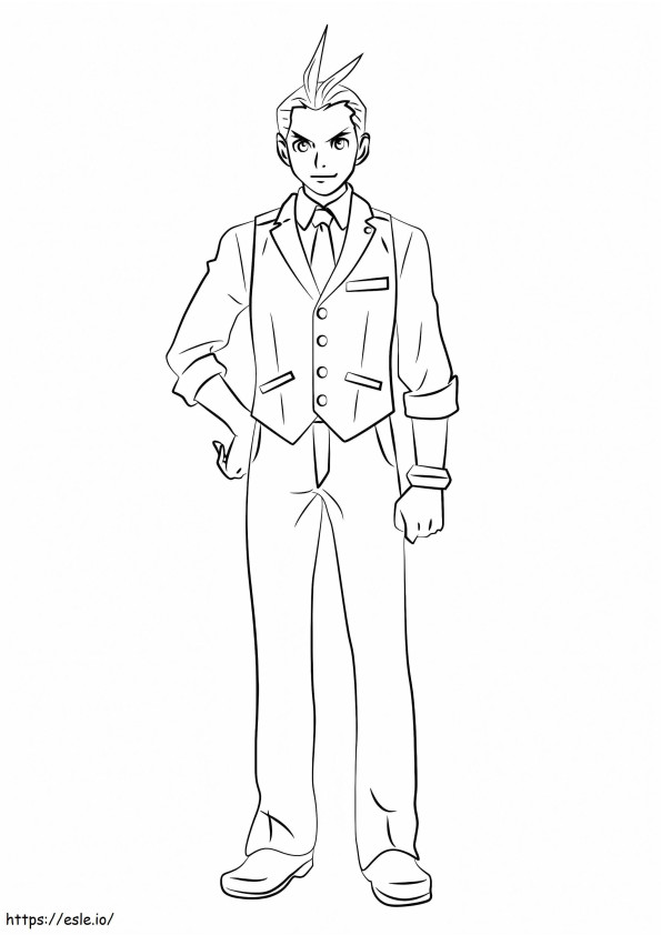 Apollo Justice From Ace Attorney coloring page