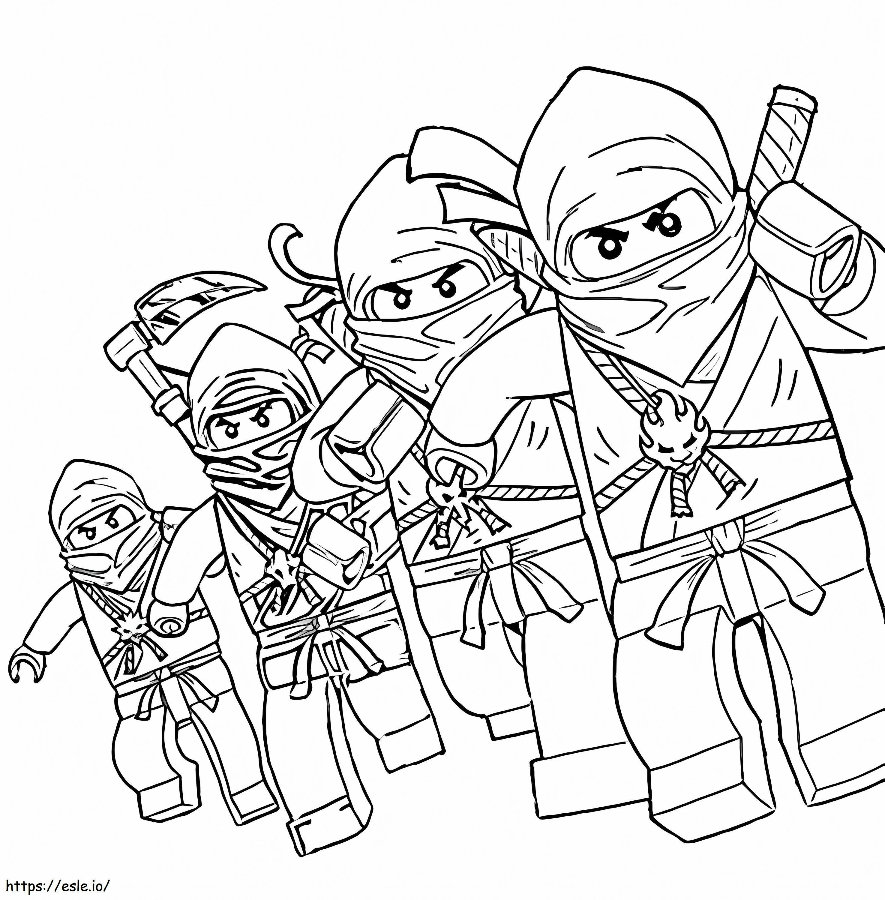 Ninja 4 para colorir