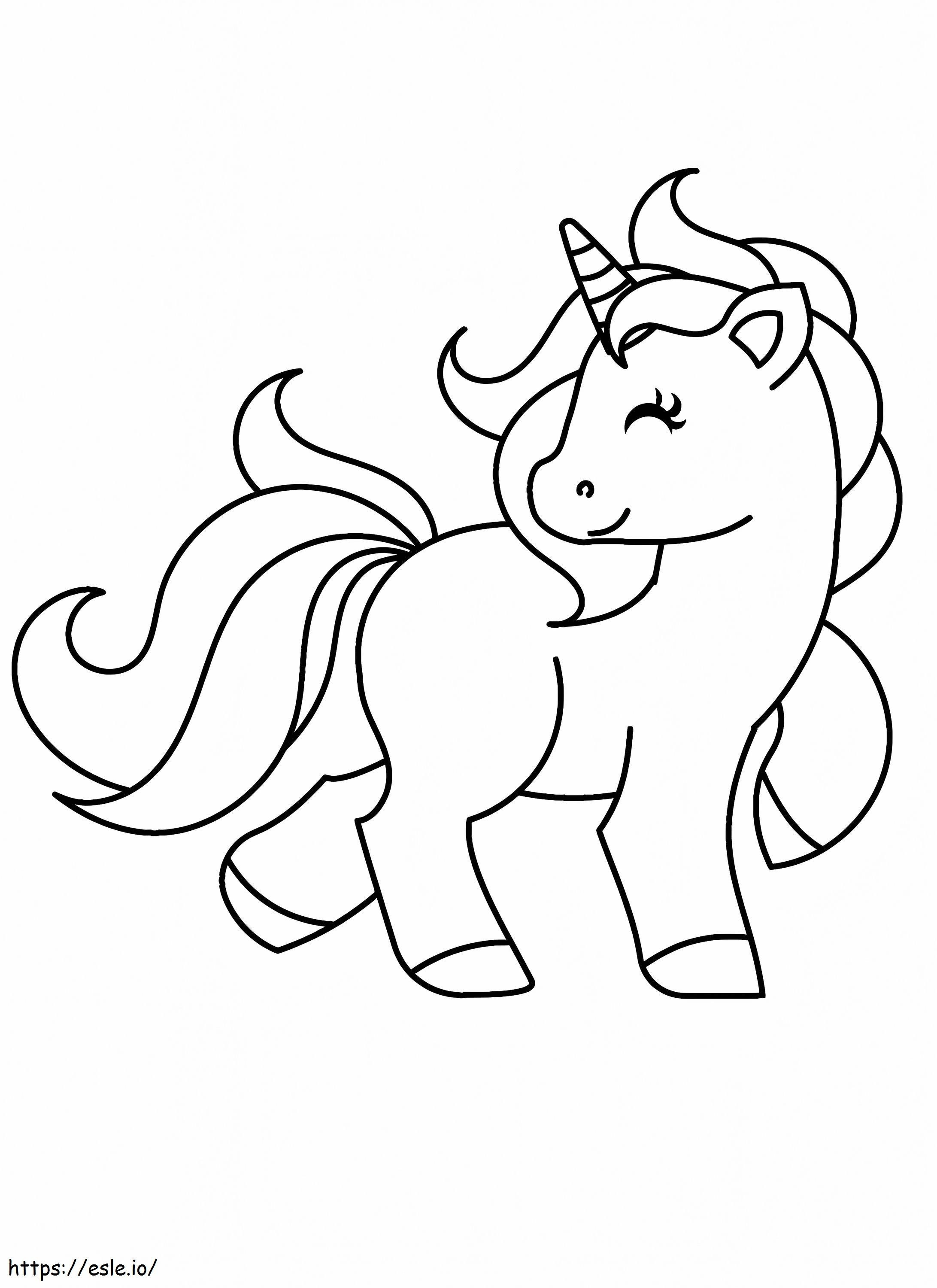 Cute Unicorn 745X1024 coloring page