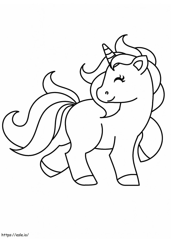Cute Unicorn 745X1024 coloring page