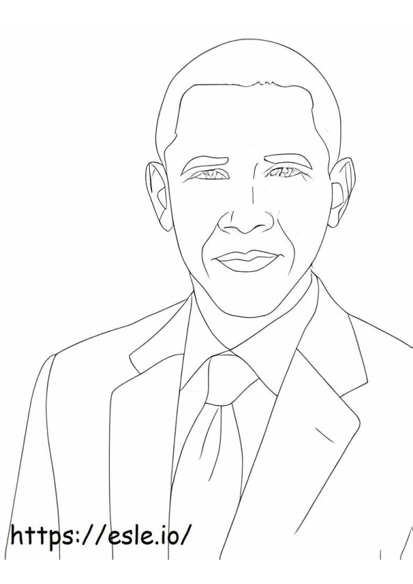 Coloriage Obama basique à imprimer dessin