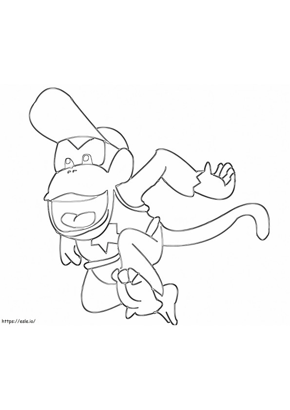 Zeichnung von Diddy Kong ausmalbilder