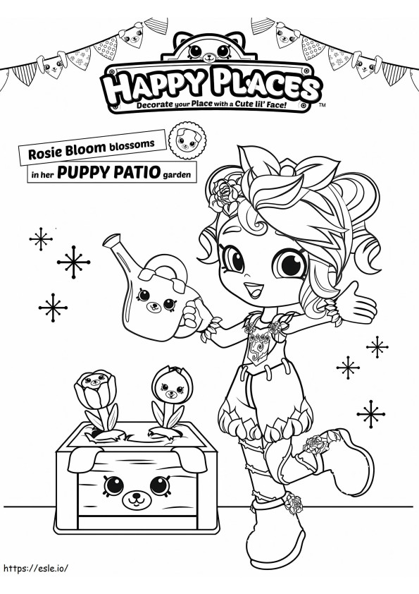 Rosie Bloom Shopkins Doll coloring page