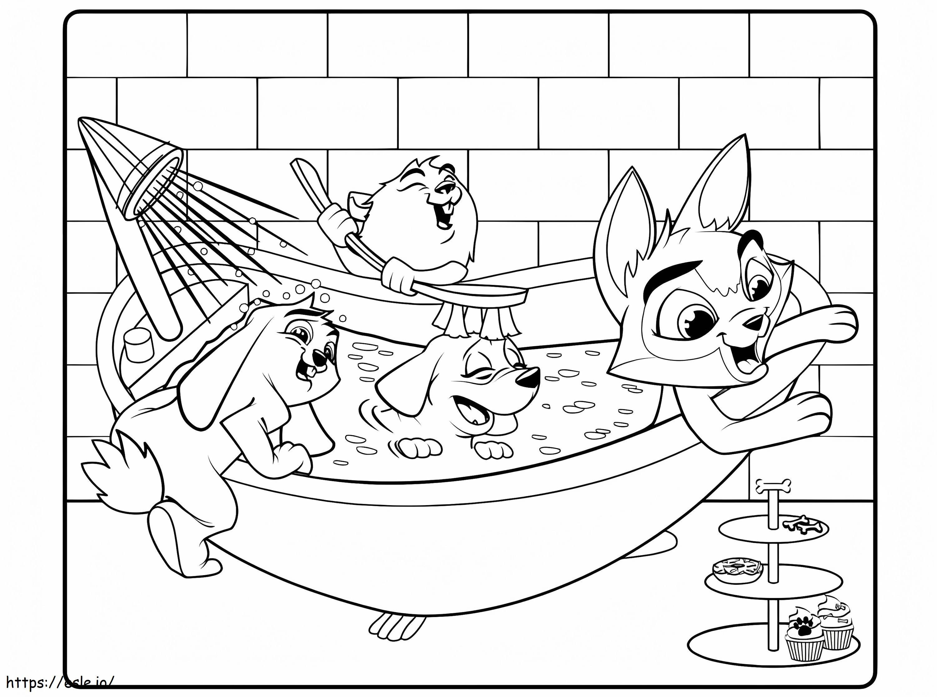 Cute Washimals coloring page