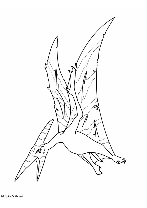 Coloriage Ptérodactyle 6 à imprimer dessin