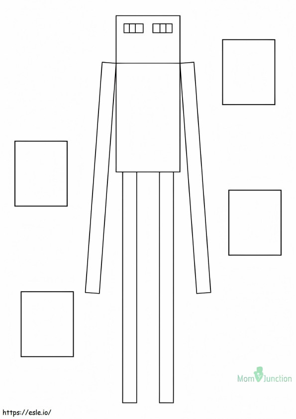 1526982251 Enderman 10 16 A4 coloring page