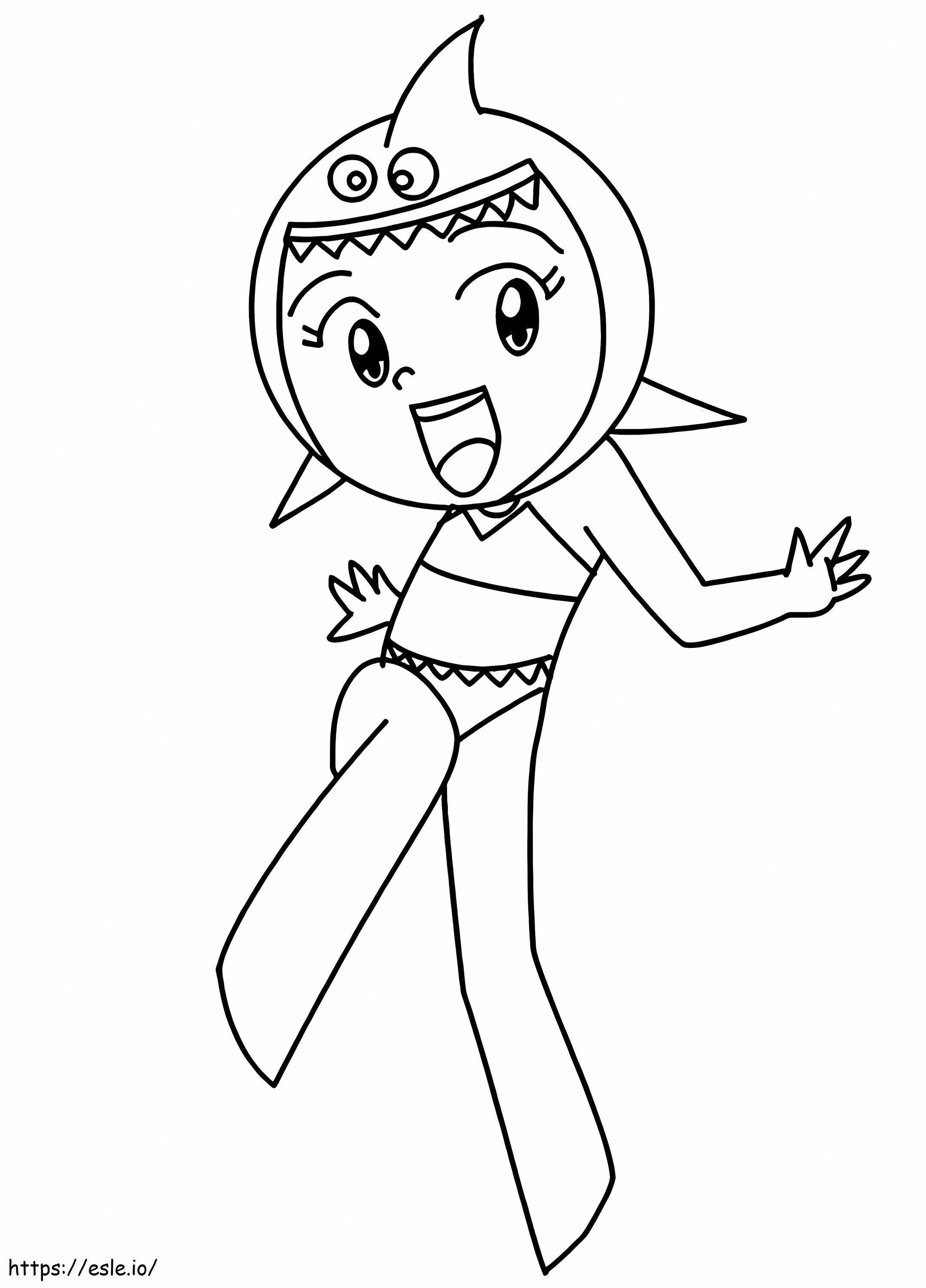 Tubarina From Sea Princesses coloring page