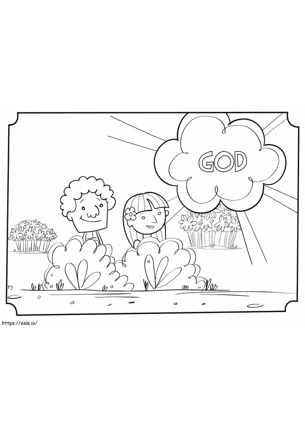 God Made Everything coloring page