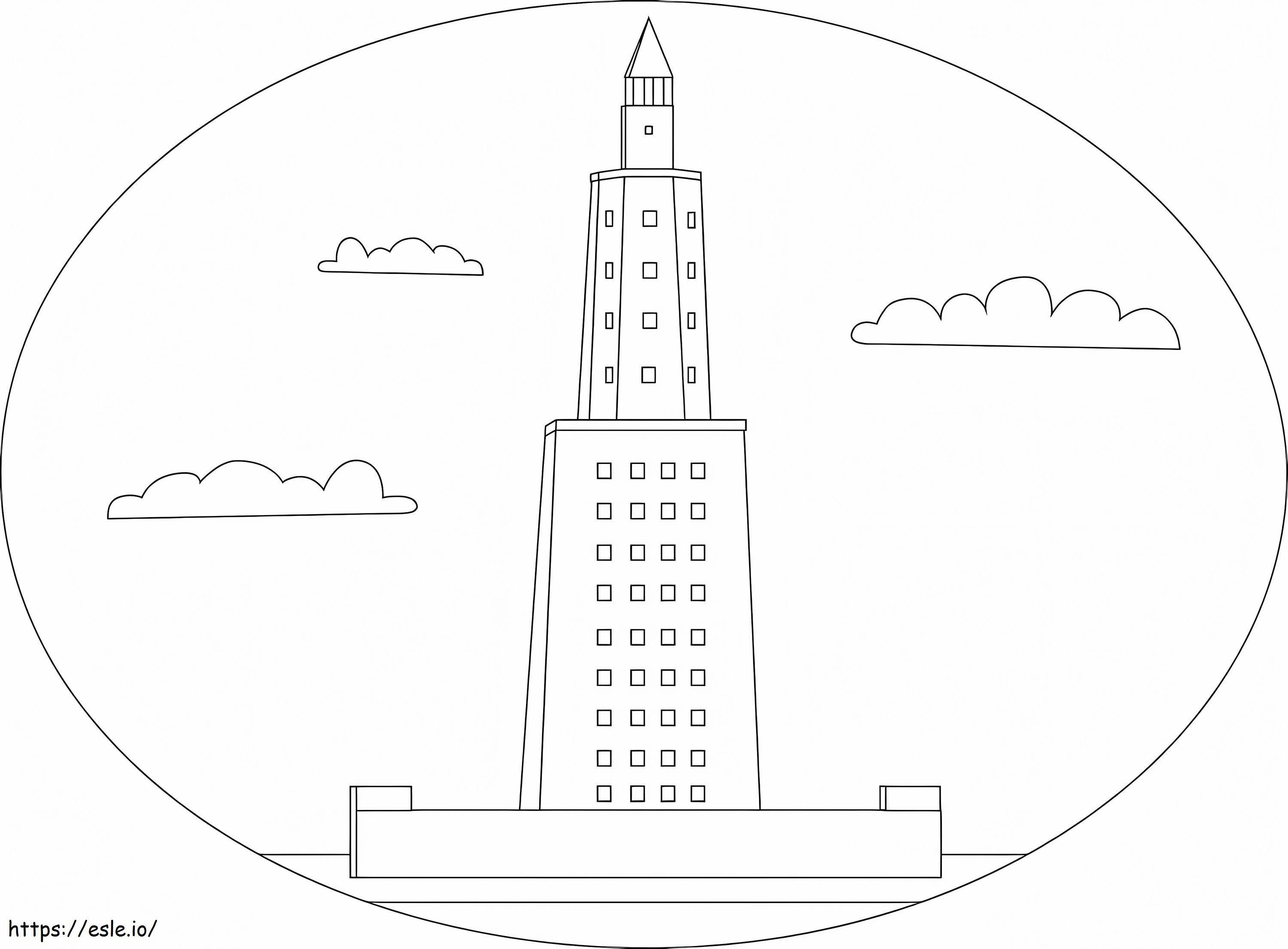 Lighthouse Of Alexandria 1 coloring page