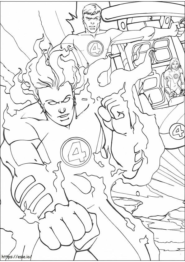 Fantastic Four 18 coloring page