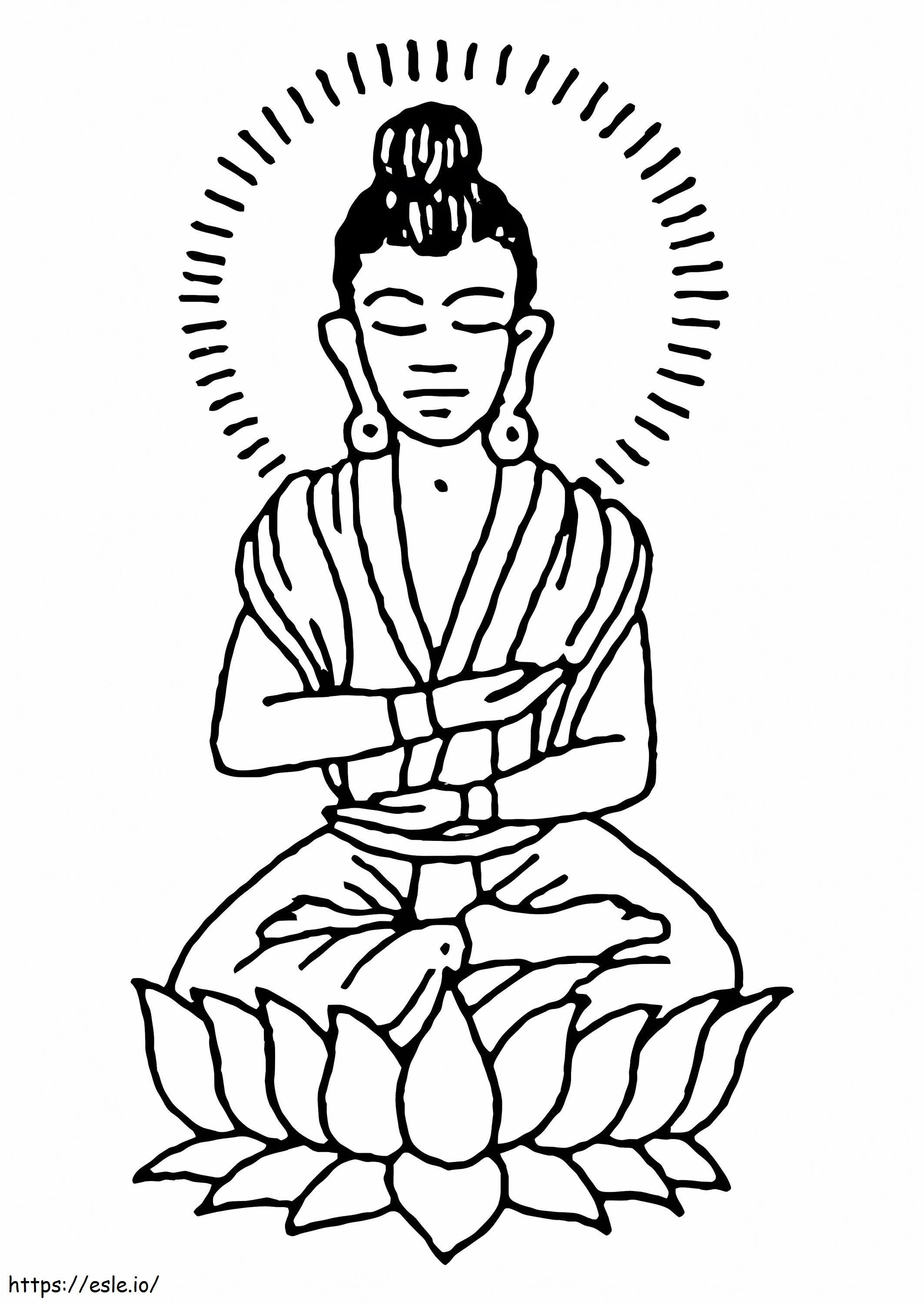 Buddha 9 coloring page