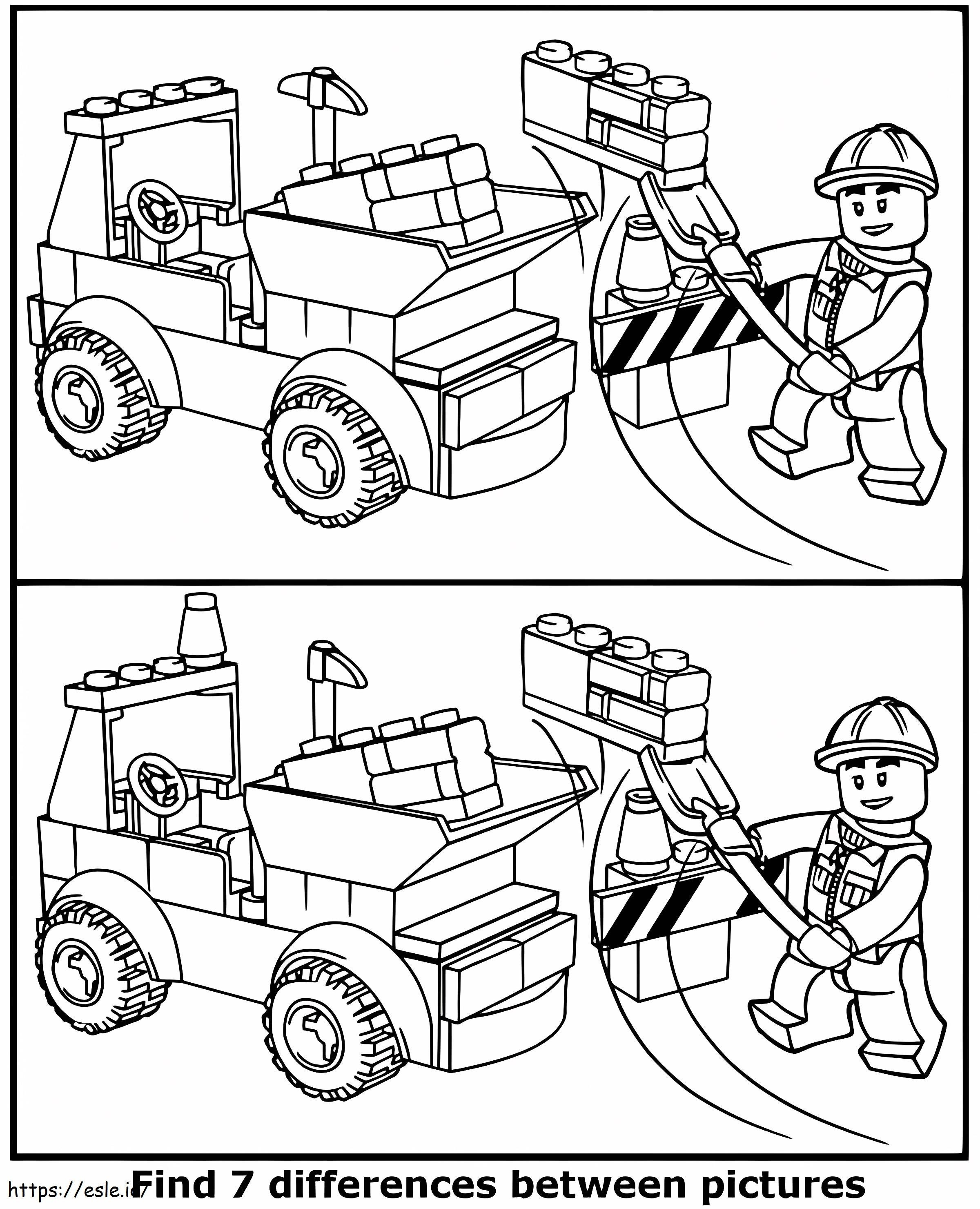 Easy To Find 7 Differences coloring page