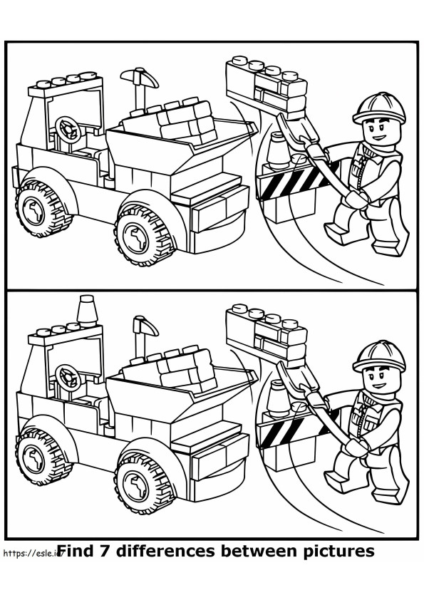 Easy To Find 7 Differences coloring page