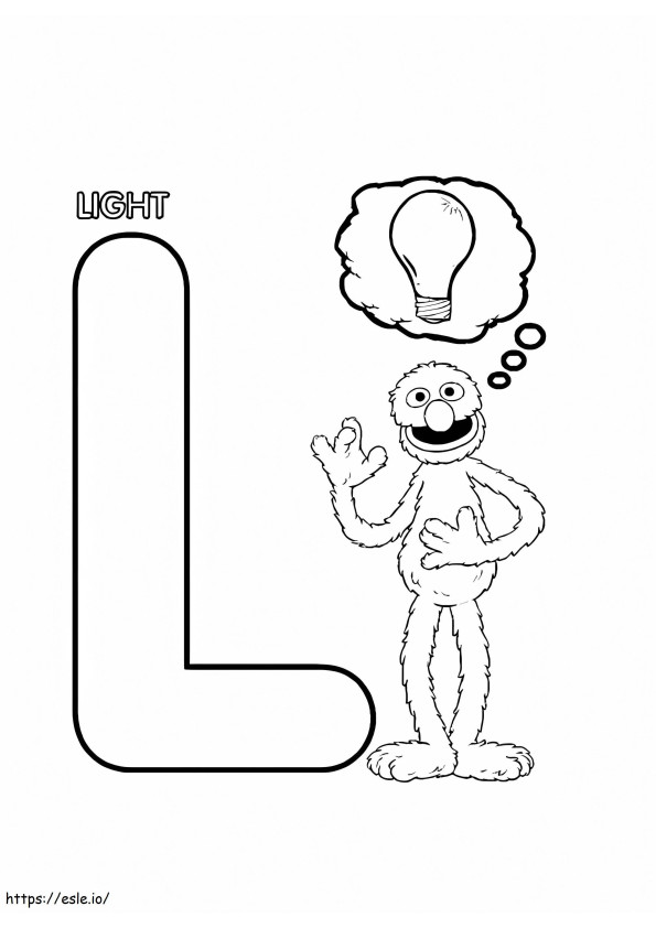Light L coloring page