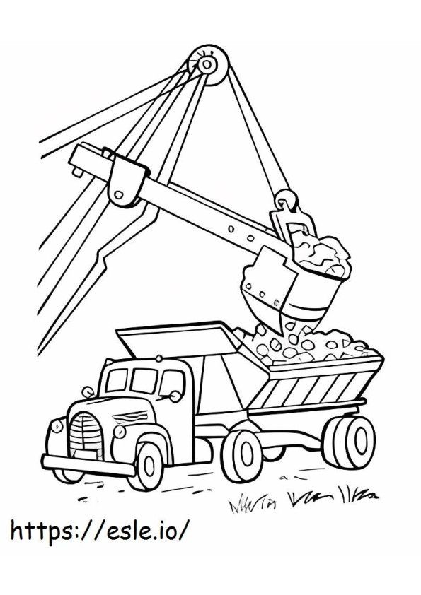 Schattige vuilniswagen