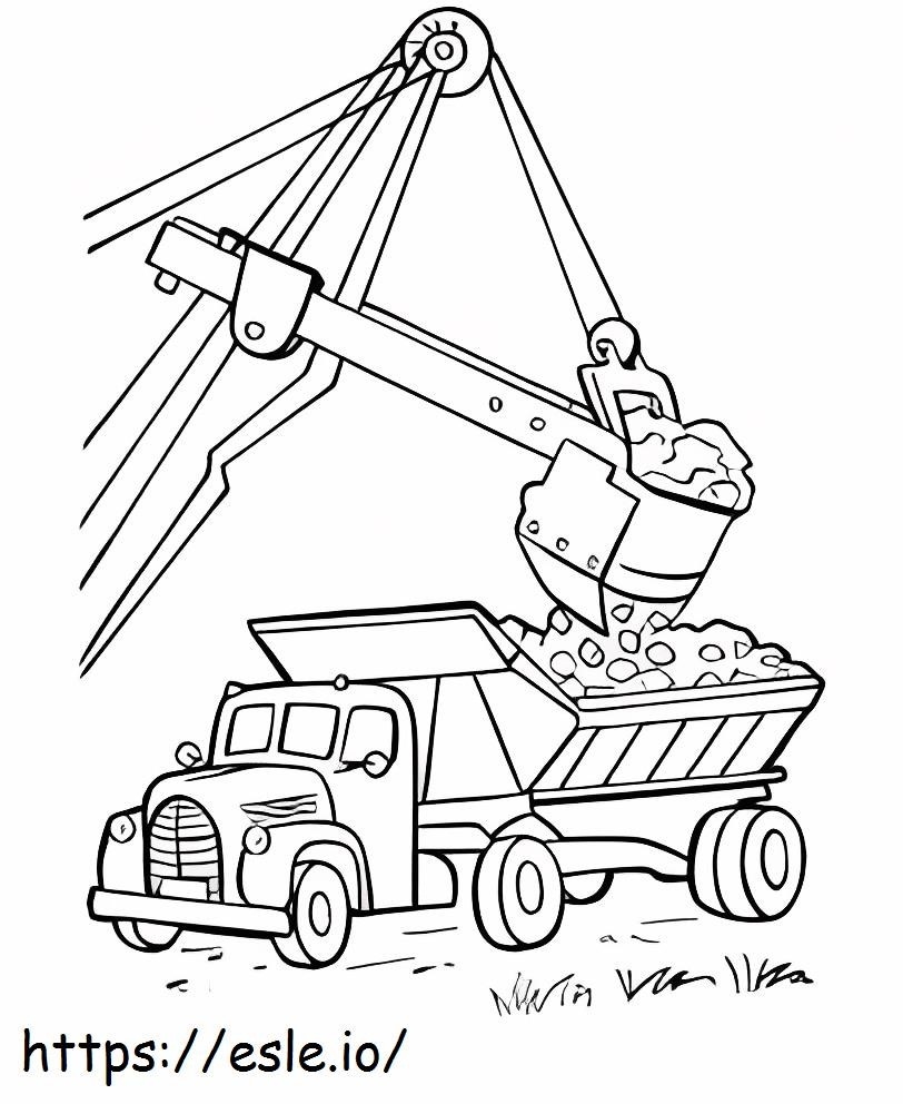 Adorable Garbage Truck coloring page