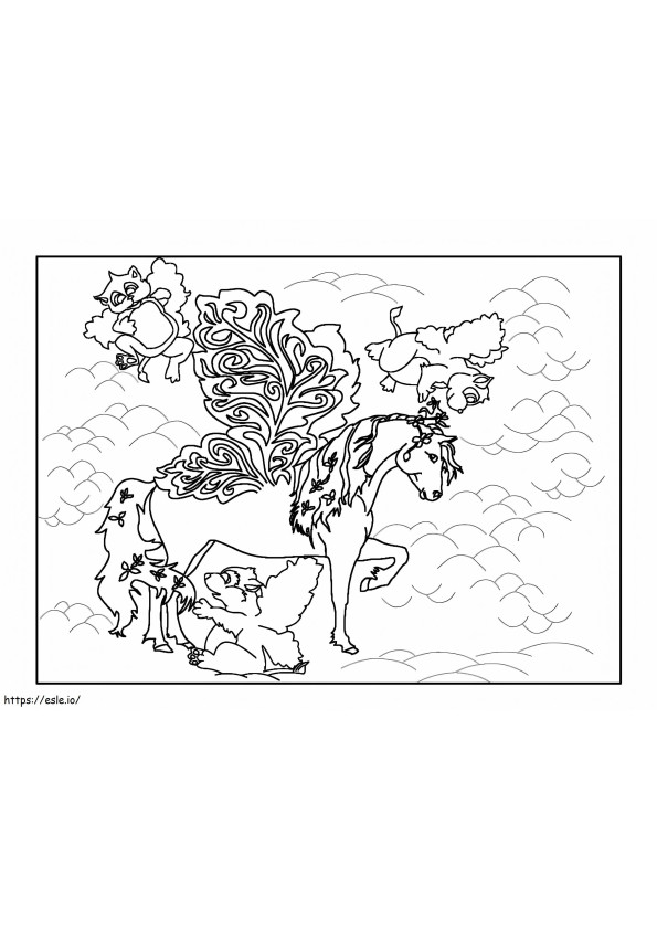 Beautiful Sara And Friends coloring page