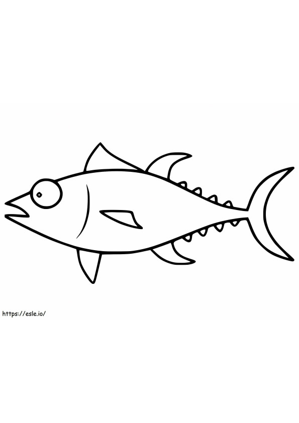 Easy Tuna Fish coloring page