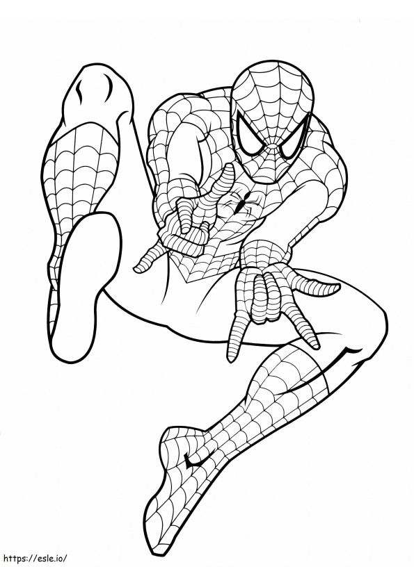 Coloriage Combattre Spider-Man à imprimer dessin