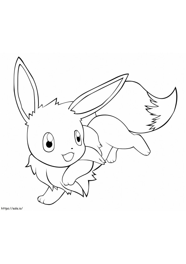 Kawaii Pokemon Eevee coloring page