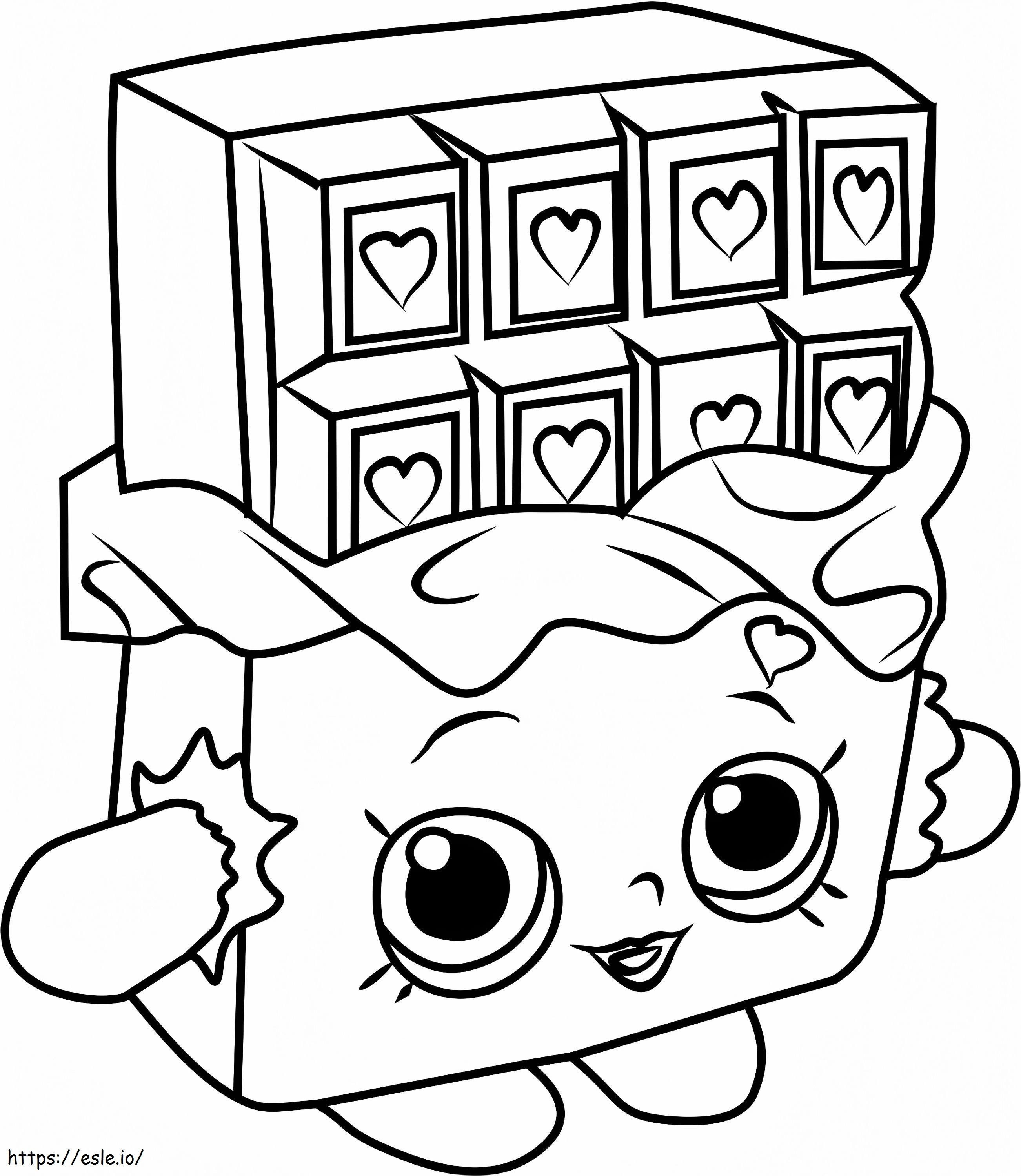 1531186677 Cute Chocolate Shopkins A4 coloring page