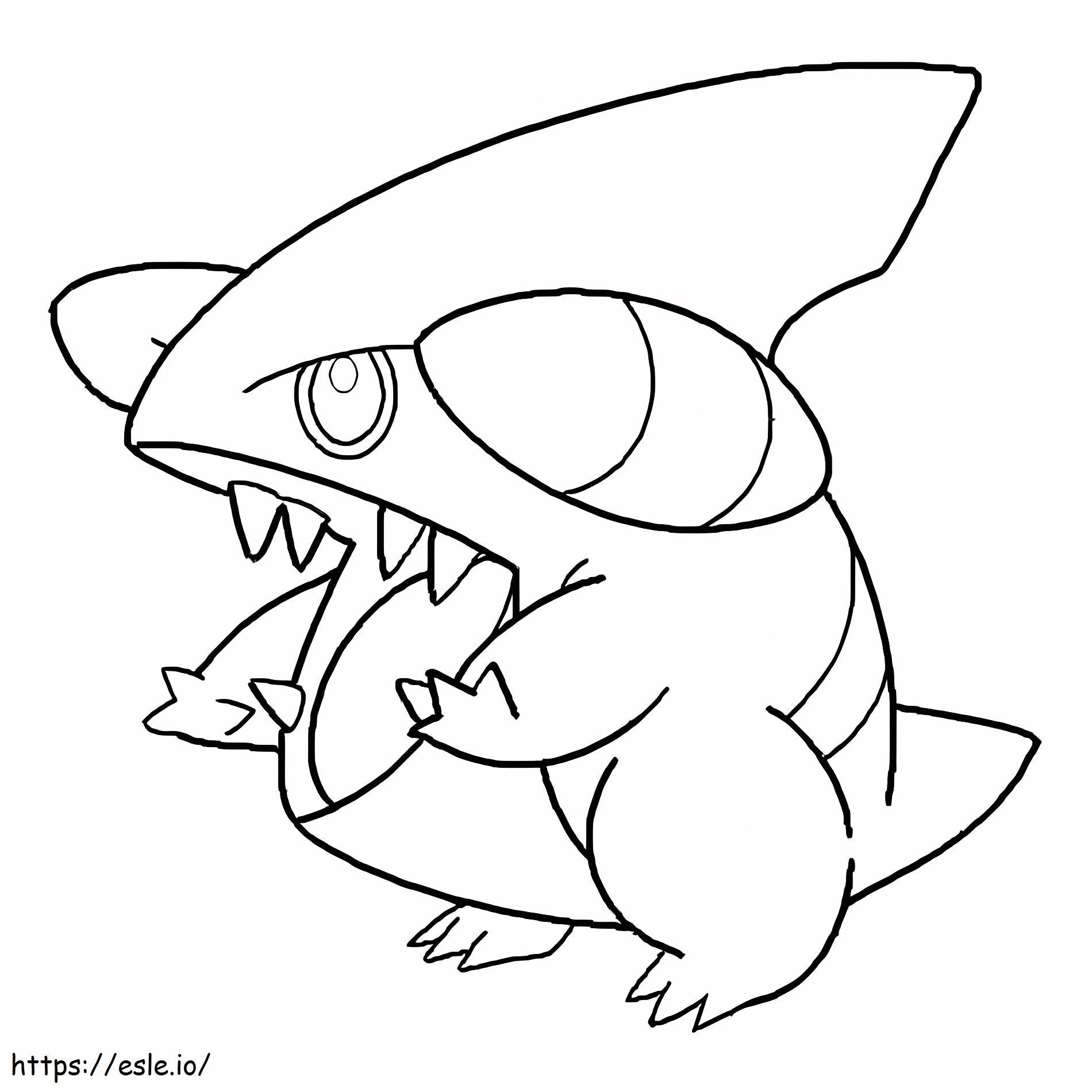 Gible Pokemon coloring page