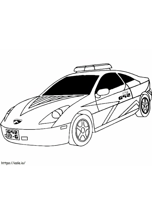 Awesome Police Car coloring page