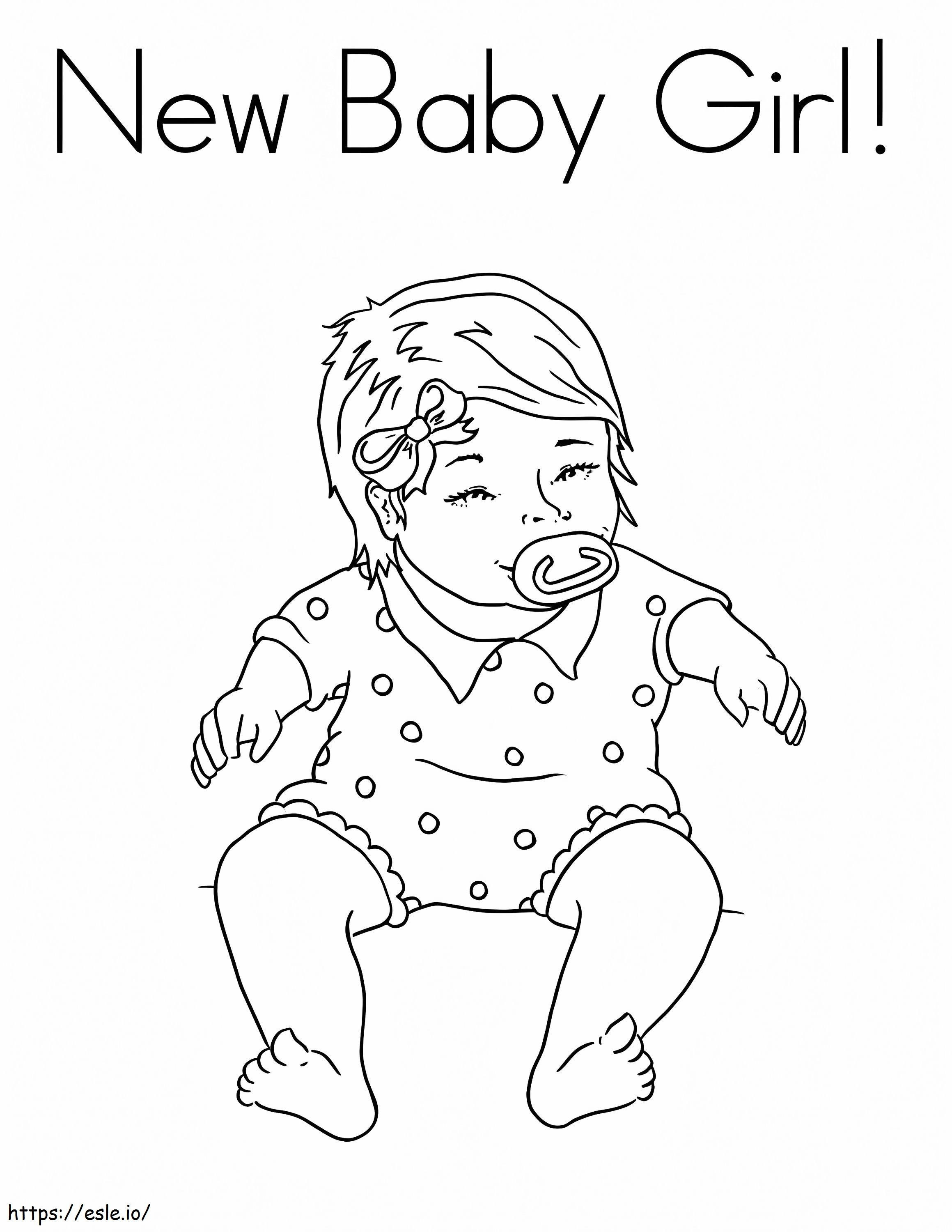 New Baby Girl coloring page