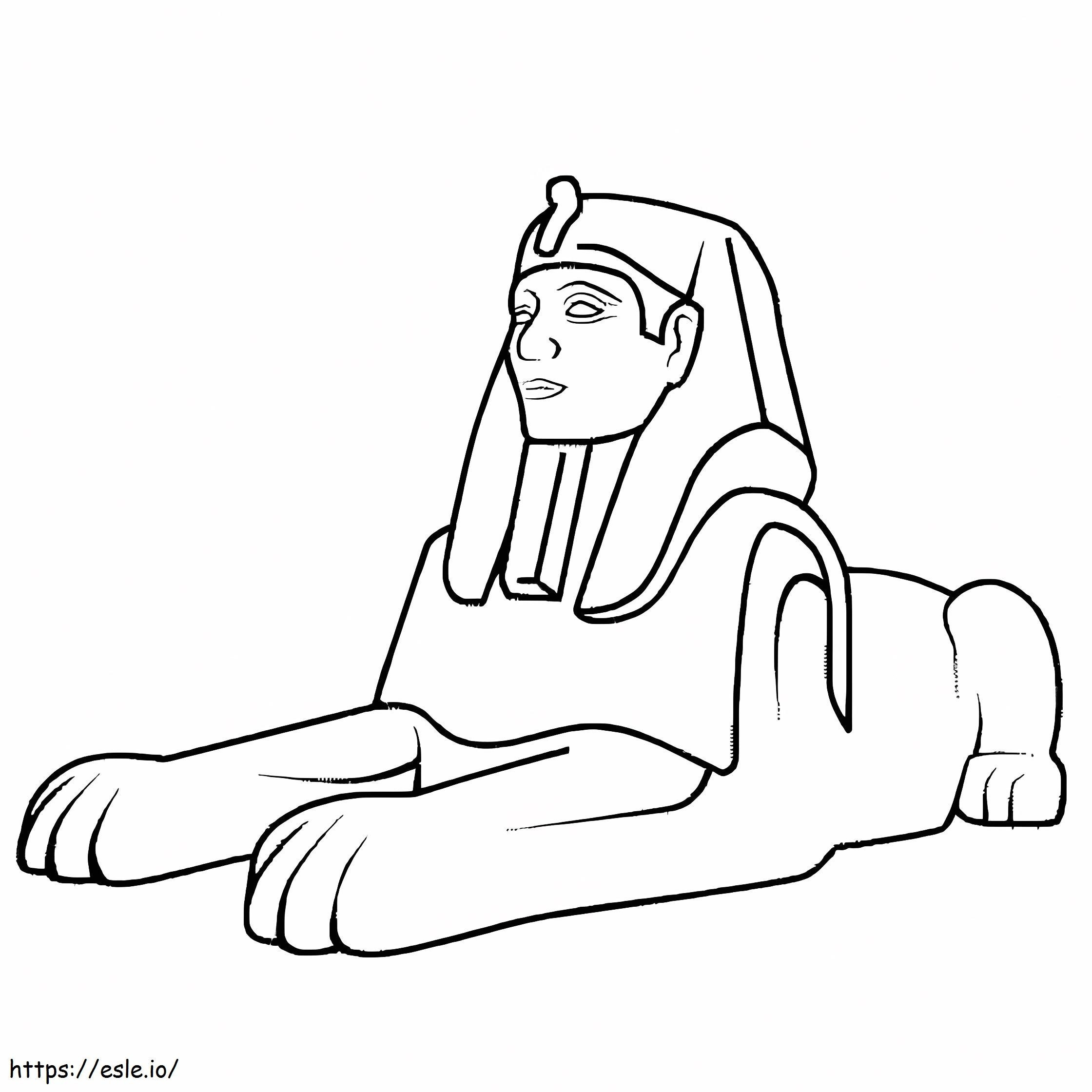 Sphinx yang dapat dicetak Gambar Mewarnai