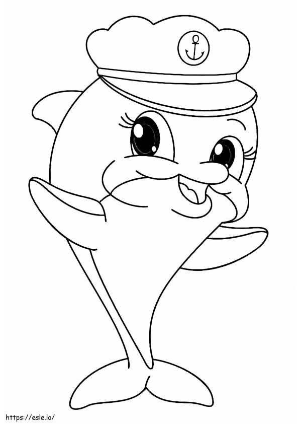 Dolphin The Policeman coloring page