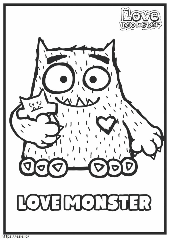 Liefde Monster kleurplaat