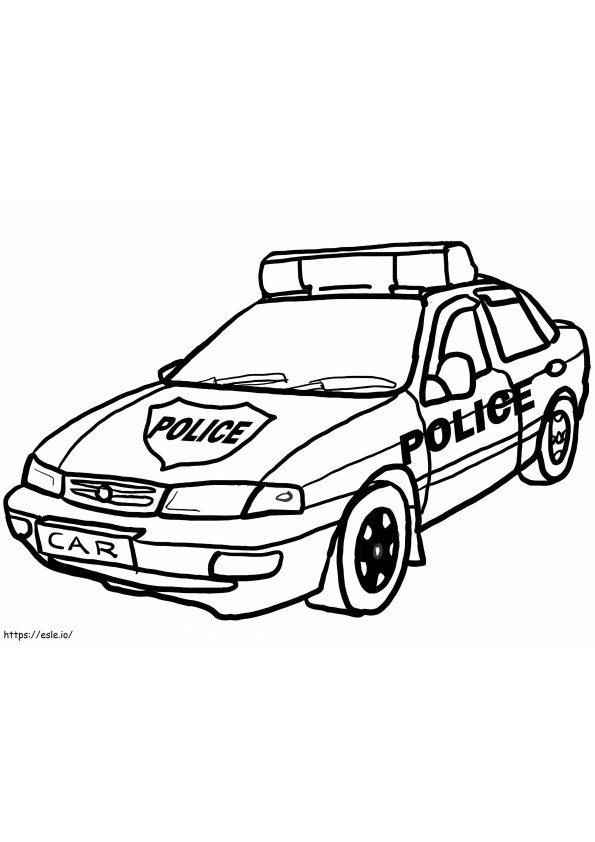 Coloriage Voiture de police 4 à imprimer dessin