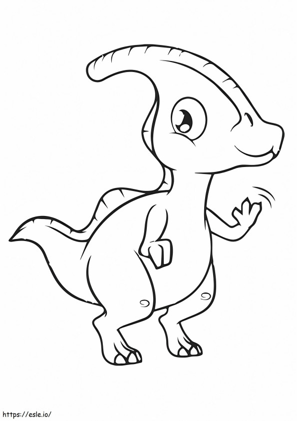 Animoitu Parasaurolophus värityskuva