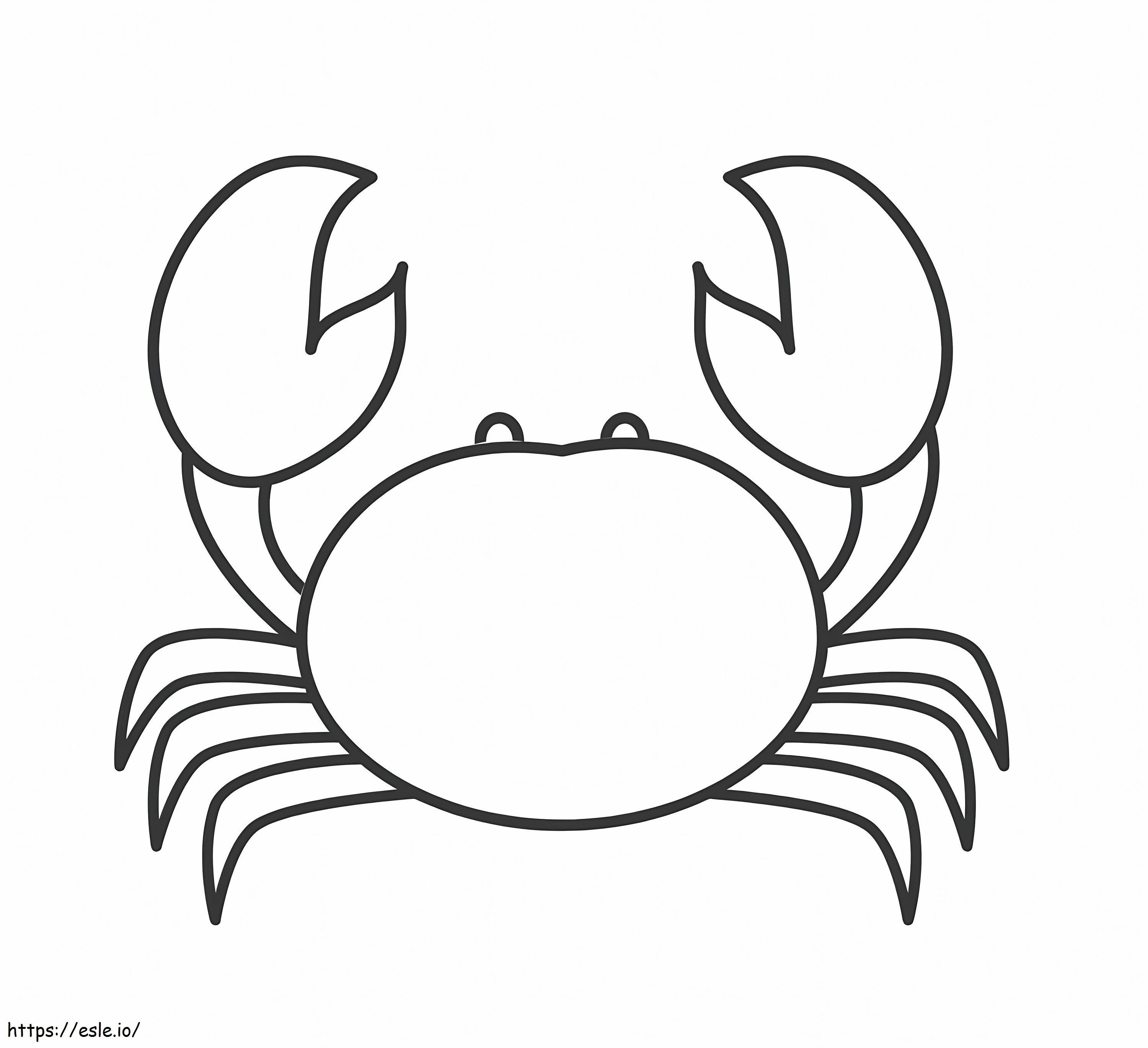 Crab Outline coloring page